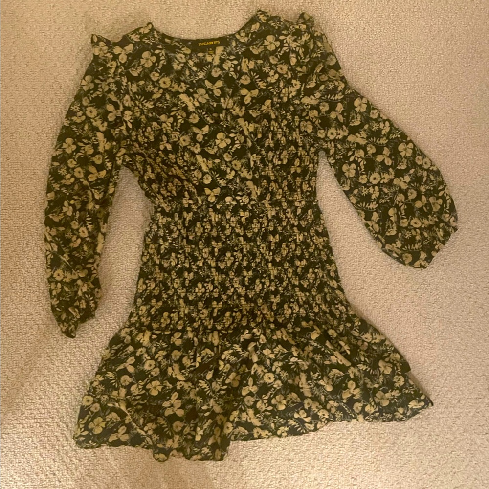SUGARLIPS black and tan dress
